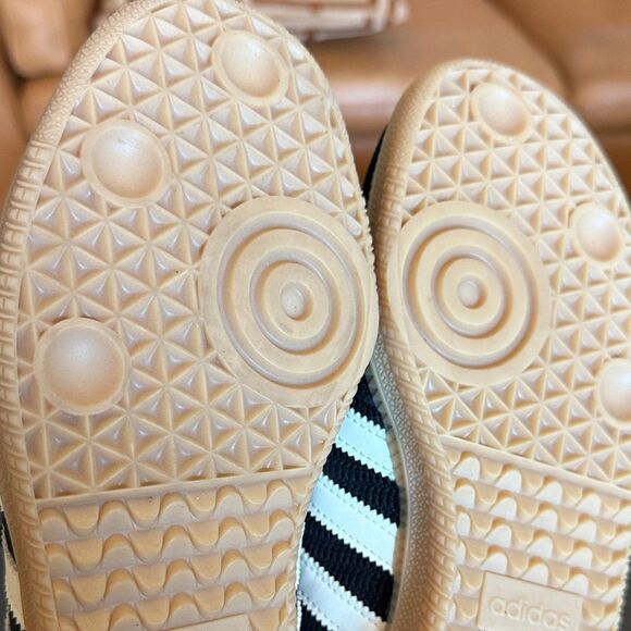 Adidas Originals Samba OG Core Black and Cream Magic beige leather Sneakers 10 - Picture 9 of 11